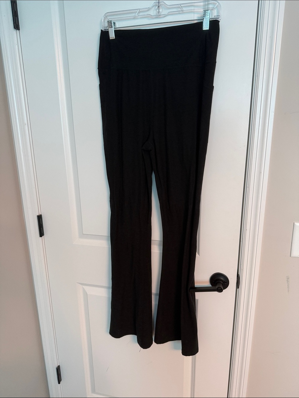 Black Women's Stretch Bootcut Pants with Pockets